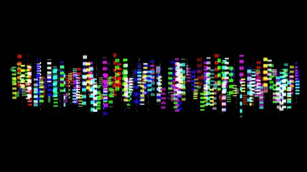 Красивая Иллюстрация Красочных Звуковых Волн Обычном Черном Фоне — стоковое фото