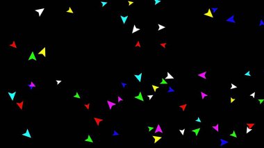 Düz siyah arkaplanda renkli okların güzel bir çizimi