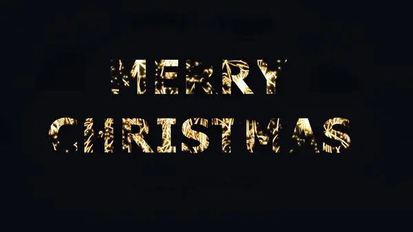 Piękna Ilustracja Merry Christmas Tekst Efektem Fajerwerków Zwykłym Czarnym Tle — Zdjęcie stockowe