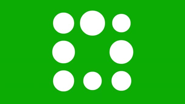 Símbolo Búfer Digital Gráficos Movimiento Con Fondo Pantalla Verde — Vídeos de Stock