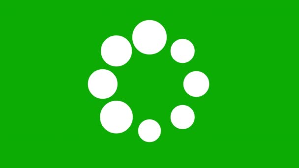 Digitale Pufferung Symbol Bewegungsgrafik Mit Grünem Hintergrund — Stockvideo