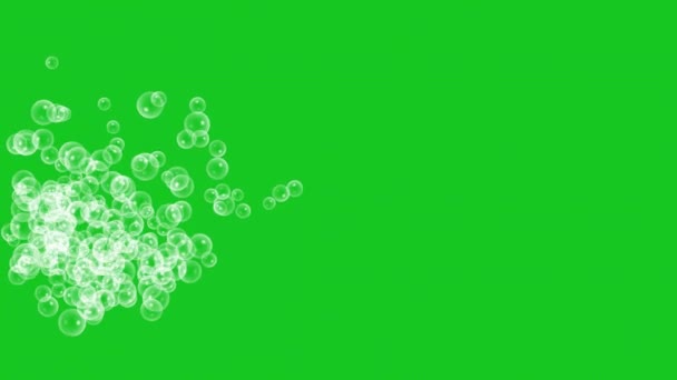 Sabun Köpükleri Yeşil Ekran Arkaplanlı Hareket Grafikleri Yayınlar — Stok video