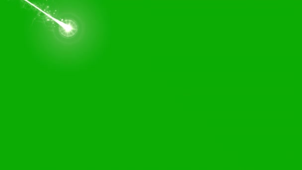 Zuhanó Csillag Mozgás Grafika Zöld Képernyő Háttér — Stock videók