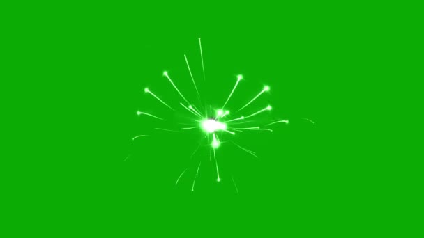 Glitter Sparkles Stream Motion Graphics Green Screen Background — Stock Video