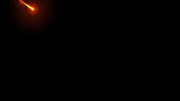 Падающая Графика Движения Звезды Простым Черным Фоном — стоковое видео