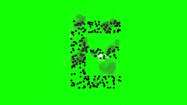 Alfabetul Englezesc Format Din Glonțuri Fundalul Ecranului Verde — Videoclip de stoc