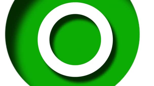 Розширення Білих Хвиль Фоні Зеленого Екрану — стокове відео