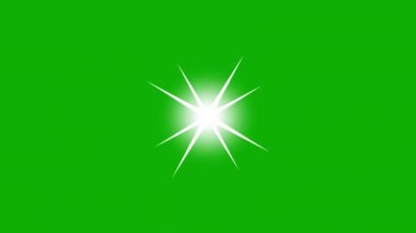 Parıldayan yıldızlar yeşil ekran arkaplanlı hareket grafikleri