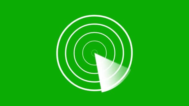 Стеження Радіолокаційних Сигналів Фоні Зеленого Екрану — стокове відео