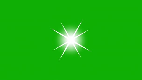 Parıldayan Yıldızlar Yeşil Ekran Arkaplanlı Hareket Grafikleri — Stok video