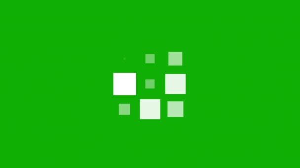 Digital Loading Symbol Motion Graphics Green Screen Background — Stock Video