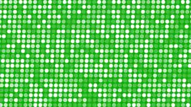 Yeşil ekran arkaplan ile dijital beyaz noktalar hareket grafikleri