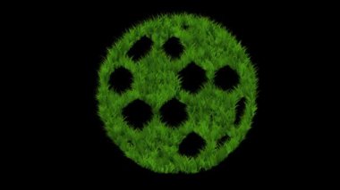 Sade siyah arkaplanda yeşil çimen etkisi olan futbol biçimi