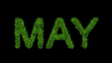 Düz siyah arka planda yeşil çimen etkisi olan metin