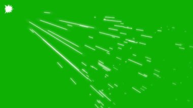 Parlak ışık enerjisi yeşil ekran arka planına sahip hareket grafiklerini çizer