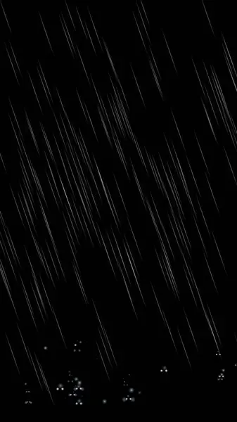 Simsiyah zeminde yağan yağmurun güzel bir örneği