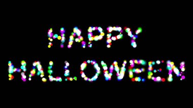 Sade siyah arkaplanlı Mutlu Cadılar Bayramı metninin güzel bir çizimi