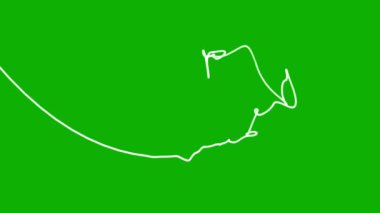 Yeşil ekran arkaplan ile beyaz kalp yolu hareket grafikleri