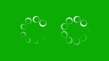 Yeşil ekran arkaplanlı dairesel tamponlama hareketli grafikler