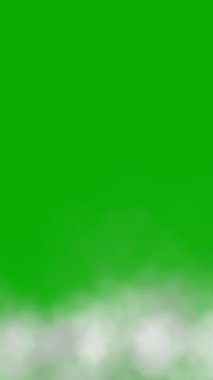 Yeşil ekran arka planına sahip yükselen beyaz duman dikey hareket grafikleri