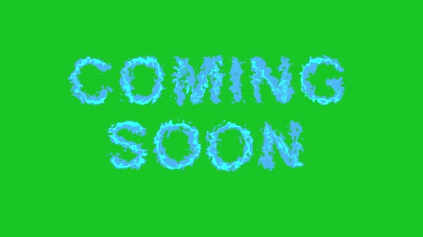 Próximamente Texto Con Efecto Olas Agua Sobre Fondo Pantalla Verde — Vídeo de stock