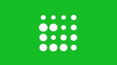 Yeşil ekran arkaplanlı tampon daireli hareket grafikleri