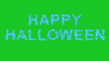 Yeşil ekran üzerinde su dalgaları etkisi olan Cadılar Bayramı metni