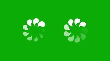 Yeşil ekran arkaplanlı dairesel tampon hareket grafikleri