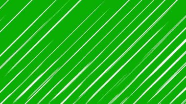 Yeşil ekran arkaplanlı beyaz köşegen hareket grafikleri