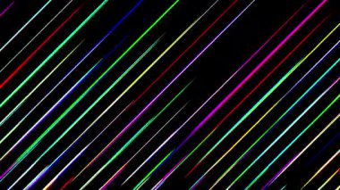 Sade siyah arkaplanda renkli çizgiler