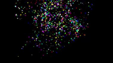 Sade siyah arkaplanda parıldayan renkli parıltılı 3D numara 0