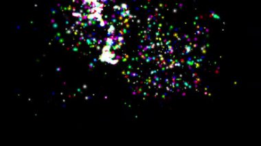 Düz siyah arkaplan ile 3D balon hareket grafikleri döndürülüyor