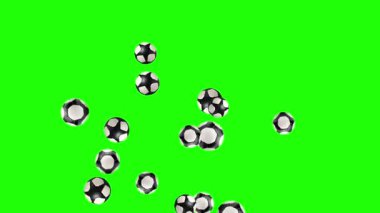 Yeşil ekran arka planına sahip hareket grafikleri yükseltiliyor