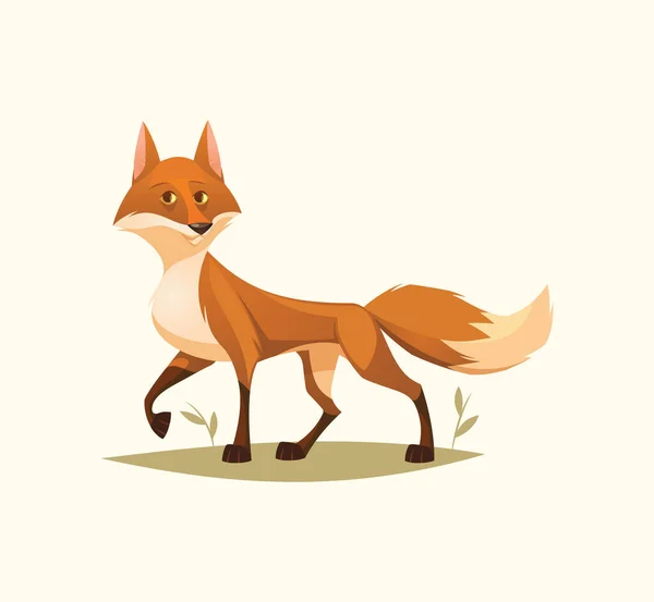 Fox Personaggio Isolato Illustrazione Vettoriale — Vettoriale Stock