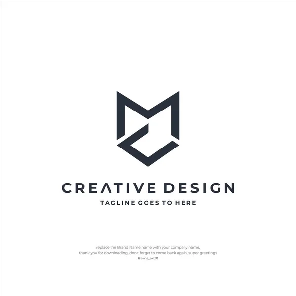 Carta Logo Design Vector Design Criativo —  Vetores de Stock