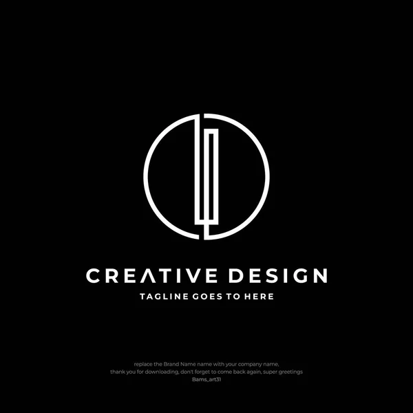Carta Logotipo Círculo Design Criativo —  Vetores de Stock