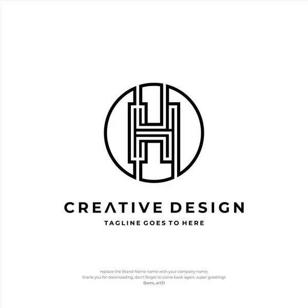 Projeto Inicial Logotipo Letra Modelo Negócio Design Criativo —  Vetores de Stock