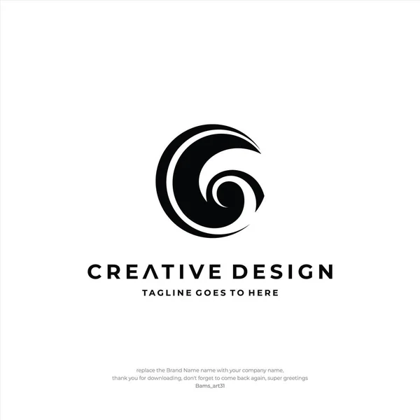 Harfinin Baş Harfleri Alfabe Dalgaları Dalgası Logosu Tasarımı Okyanus Logosu — Stok Vektör