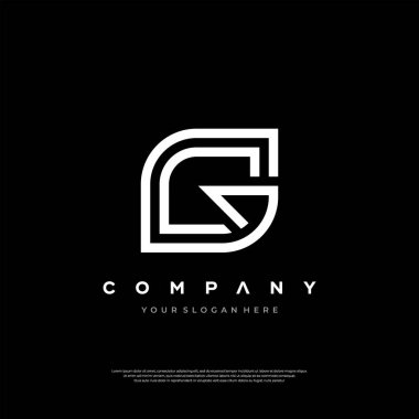 Şık ve modern marka kimliği arayan işletmeler için mükemmel bir monogram GC logosu.