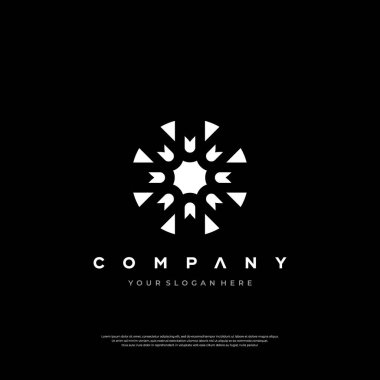 Bu logo çağdaş bir marka kimliği arayan bir şirket için mükemmel bir şekilde uygun modernlik ve karmaşıklık taşıyan stilize edilmiş bir geometrik desen sunuyor..