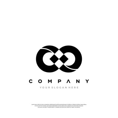 soyut harf CC iş logosu Premium Design
