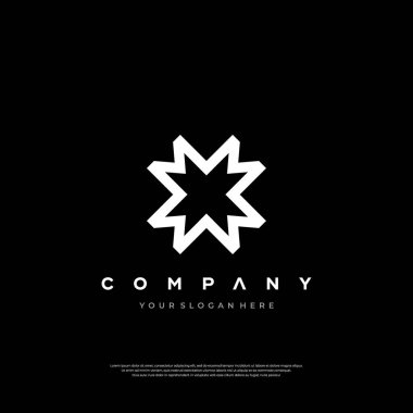 M Harfi İlk Logo Tasarımı Şablon Vektör İllüstrasyon Premium Tasarımı