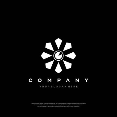 Ay Gözü Görüş Logosu Şablonu - Premium Tasarım vektörü