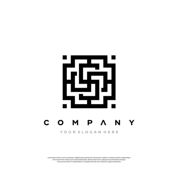 stock vector This logo encapsulates the essence of a strategic maze, offering a visual metaphor for business acumen and complex problem-solving