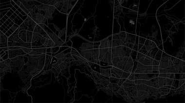 Bursa, Türkiye 'nin vektör haritası. Şehir haritası poster illüstrasyonu. Bursa harita sanatı.