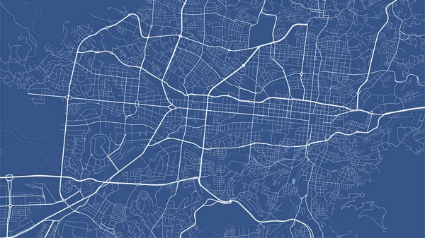 Mapa Vetorial Detalhado Área Administrativa Cidade San Salvador Panorama Horizonte — Vetor de Stock
