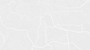 Beyaz ve açık gri Tegucigalpa şehir alanı vektör arkaplan haritası, yollar ve su çizimleri. Geniş ekran oranı, dijital düz tasarım yol haritası.
