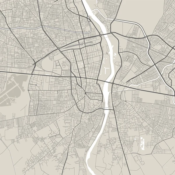 トルコのアダナのベクトル図 都市道路地図ポスターイラスト アダナ地図アート — ストックベクタ
