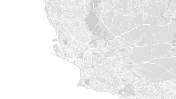 Detalhado Mapa Vetorial Branco Pôster Cidade Bridgetown Panorama Horizonte Com — Vetor de Stock