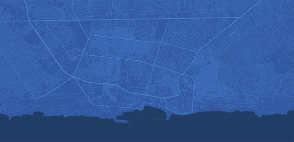 Tmavě Modrá Mogadišo Město Plocha Vektor Pozadí Mapa Silnice Vodní — Stockový vektor
